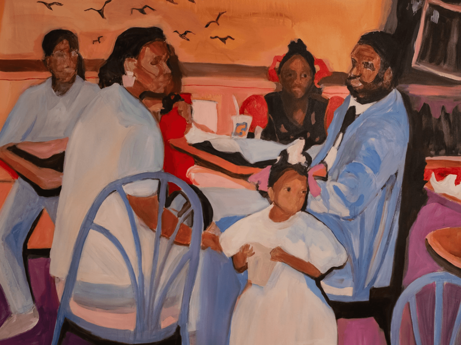 Migrant Birds by Matilda - Mixed media - The GOLDEN State Exhibition at The 7 Space