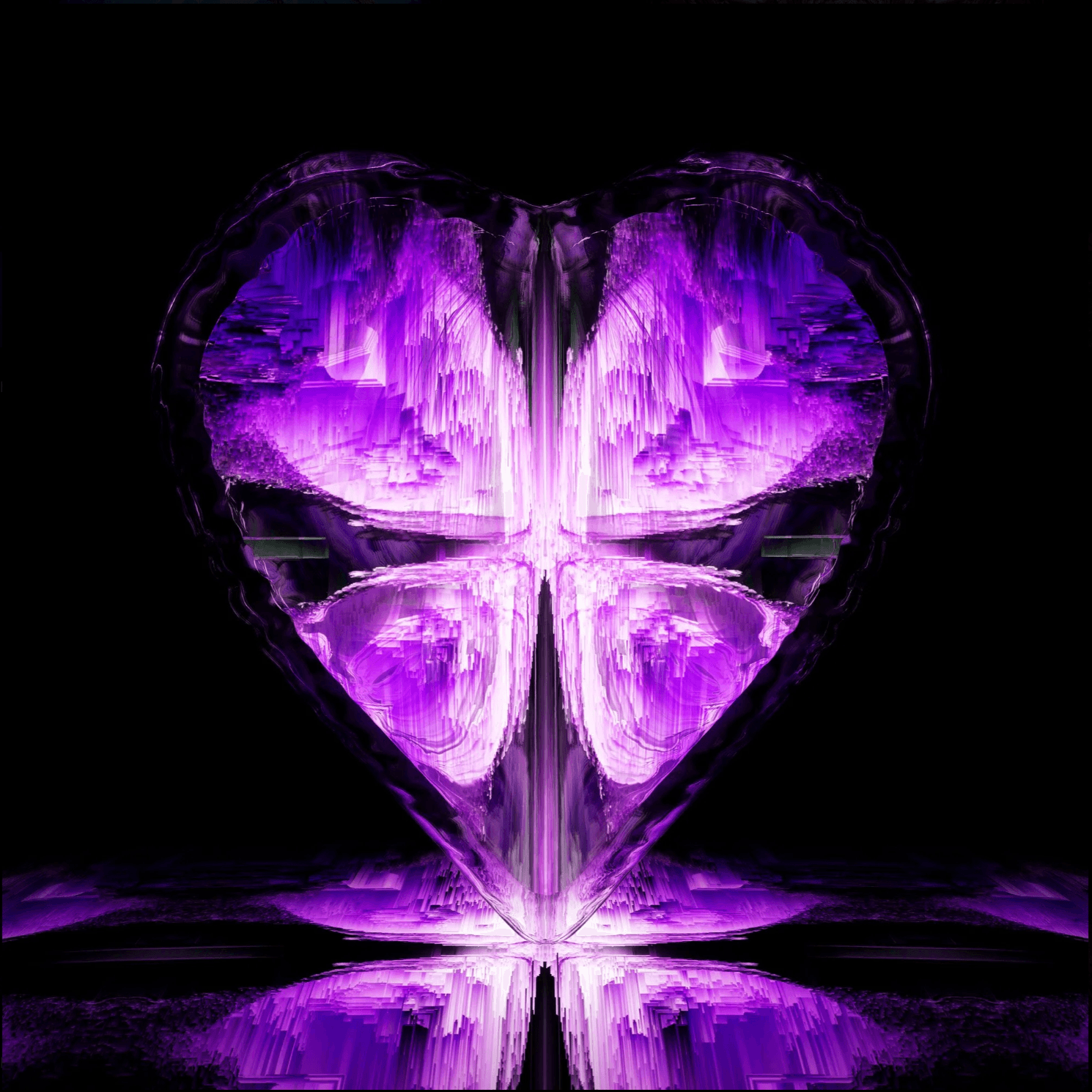 Heart 026 by MUCA - 24" × 24" Chromaluxe metal print - The GOLDEN State Exhibition at The 7 Space